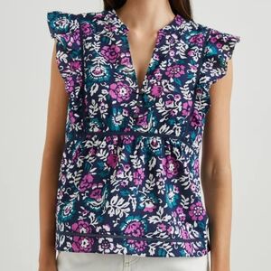 Rails Misha top Woodblock Floral... Large
